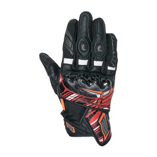 HYOD HSG308D ST-X CORE D3O LEATHER GLOVES ブラック/レッド ヒョウドウ レザーグローブ