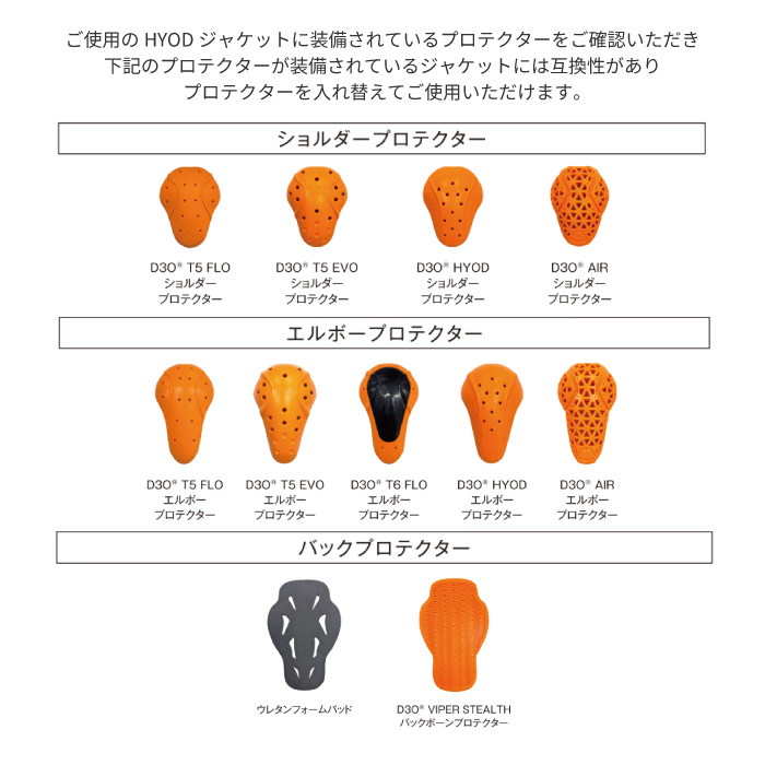 HYOD ヒョウドウ HRZ712 D3O Diablo アップグレード ショルダー