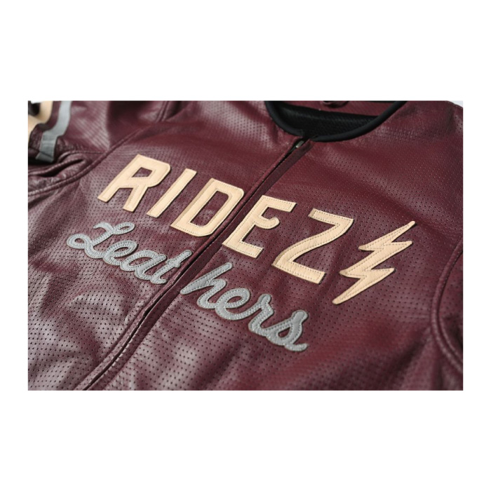 ライズ　半袖 革ジャン レディース メンズ レザー　ライダー　バイク 本革　L ライズ(ファッション) お取り寄せ RIDEZ ライズ バイク用 サマー