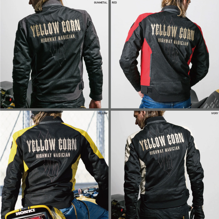 YELLOW CORN HIGHWAY MAGICIAN レザージャケット Vintage Yellow Corn Highway Magician Bikers Bomber Zipper