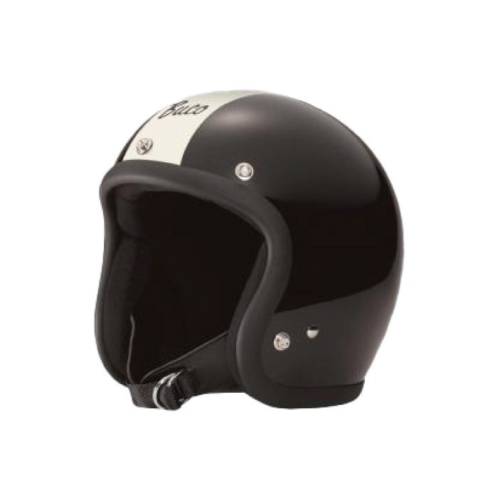 BUCO（ブコ） ブコヘルメット センターストライプ＆ロゴ BLACK/IVORY