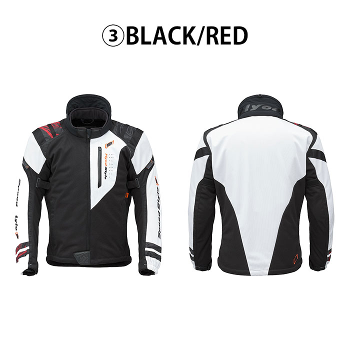 Hyod ヒョウドウSpeed Style メッシュバイクジャケット 黒/白 スピード HYOD ヒョウドウ SPEED STYLE ライナー付 メッシュ