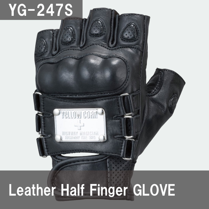 イエローコーン YG-247S Leather Half Finger GLOVE｜nankai-kyoto｜02
