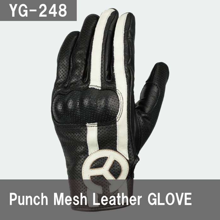 イエローコーン YG-248 Punch Mesh Leather GLOVE｜nankai-kyoto｜02