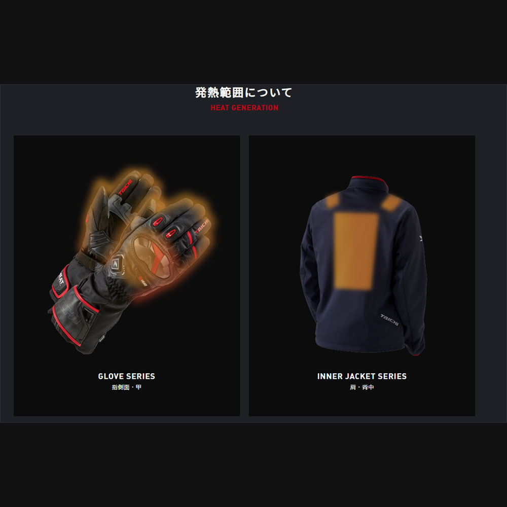 TAICHI グローブ バイク 電熱 南海部品 RSタイチ e-HEAT