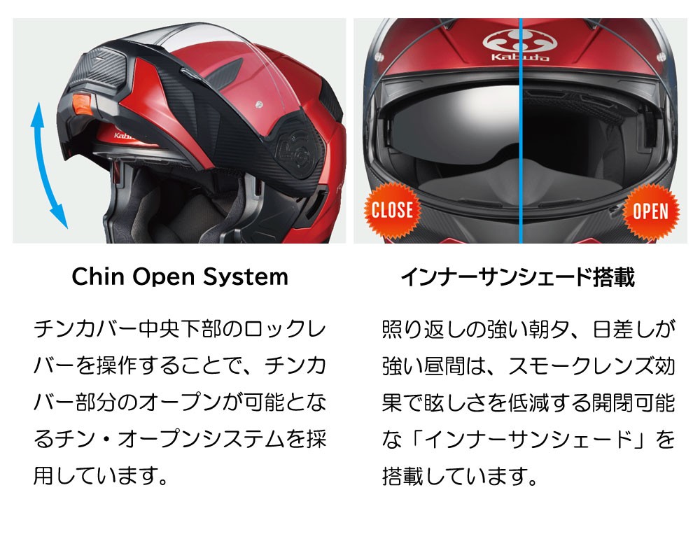 OGK Kabuto システムヘルメット RYUKI リュウキ フリップアップ