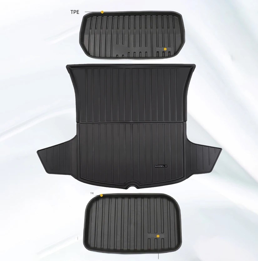 安い販促 テスラタイプ3 2018-2023用柔軟カーペットプロテクタートランク ブーツマット 全天候型 テスラモデル