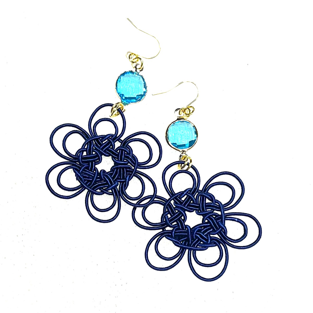 水引きのチャイナ風耳飾り 和風 アジアン エスニック クリップ