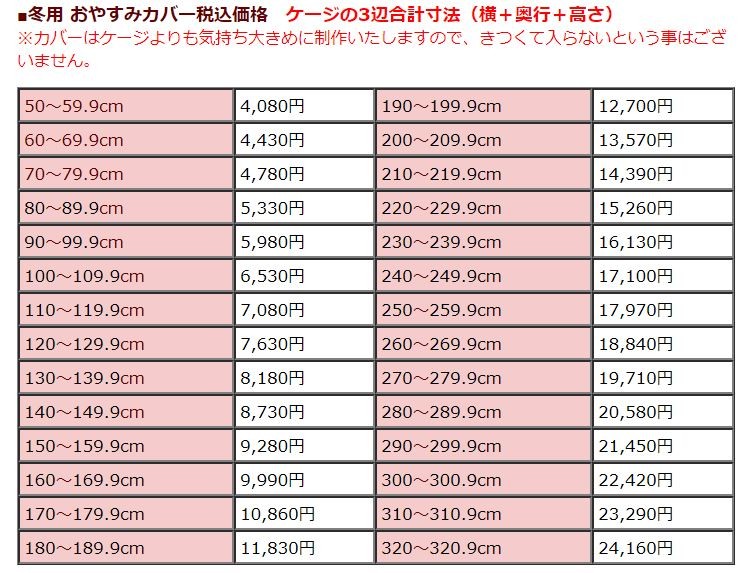 鳥かごカバー ケージカバー おやすみカバー 冬用 オーダーメイド