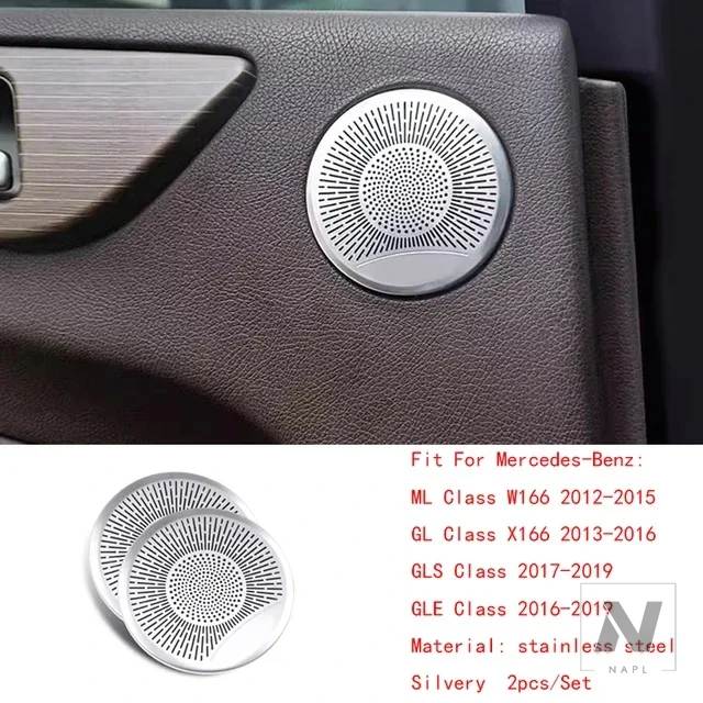 Mercedes-Benzロゴ入り ワイヤレススピーカー ブラック 並行輸入品 メルセデスベンツ ML GL GLE GLS クラス X166 W166 ドア