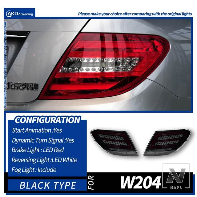 並行輸入品 テールランプベンツ W204 テールライト 2007-2013 C200