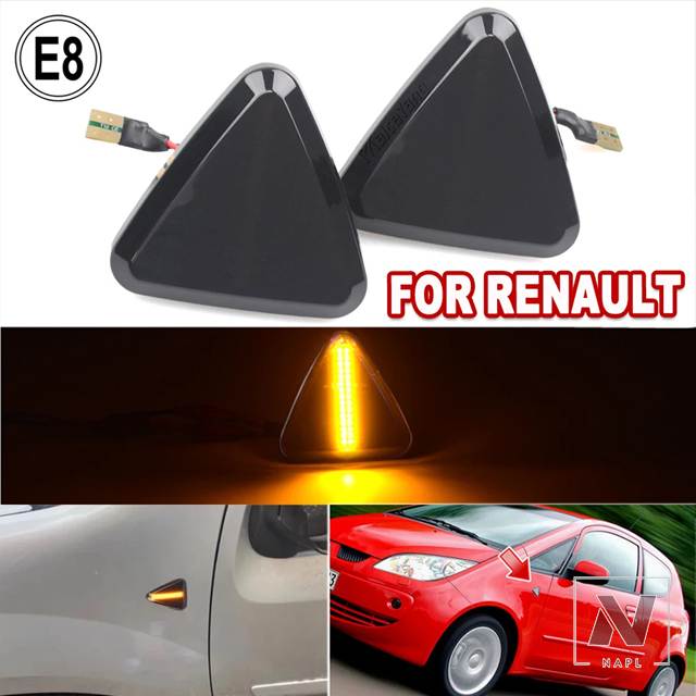 並行輸入品】2個 ルノーカングー II 2008-2013 ダイナミック LED