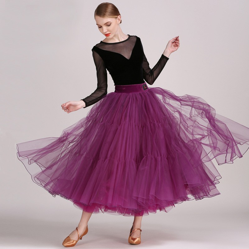 ダンス衣装 レディース 社交ダンス衣装 スカート ロング ダンスウェア 