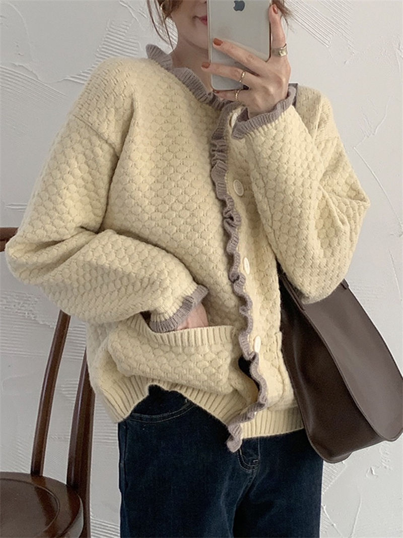 ホット販売カーディガン トップス レディース ニット ニットカーディガン セーター コーディガン 無 レディースファッション