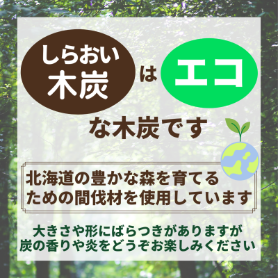 間伐材のみを焼き上げました