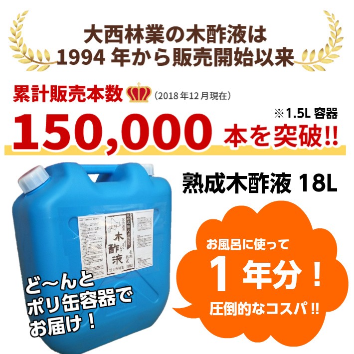 01-1-販売累計150000本突破！当店人気No.1!熟成木酢液18Lお風呂に使って1年分の圧倒的コスパ！