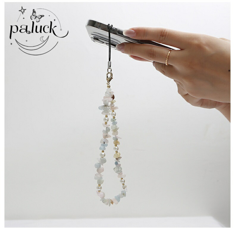 ハンドストラップ ハンドメイド 天然石ビーズ スマホ スマートフォン