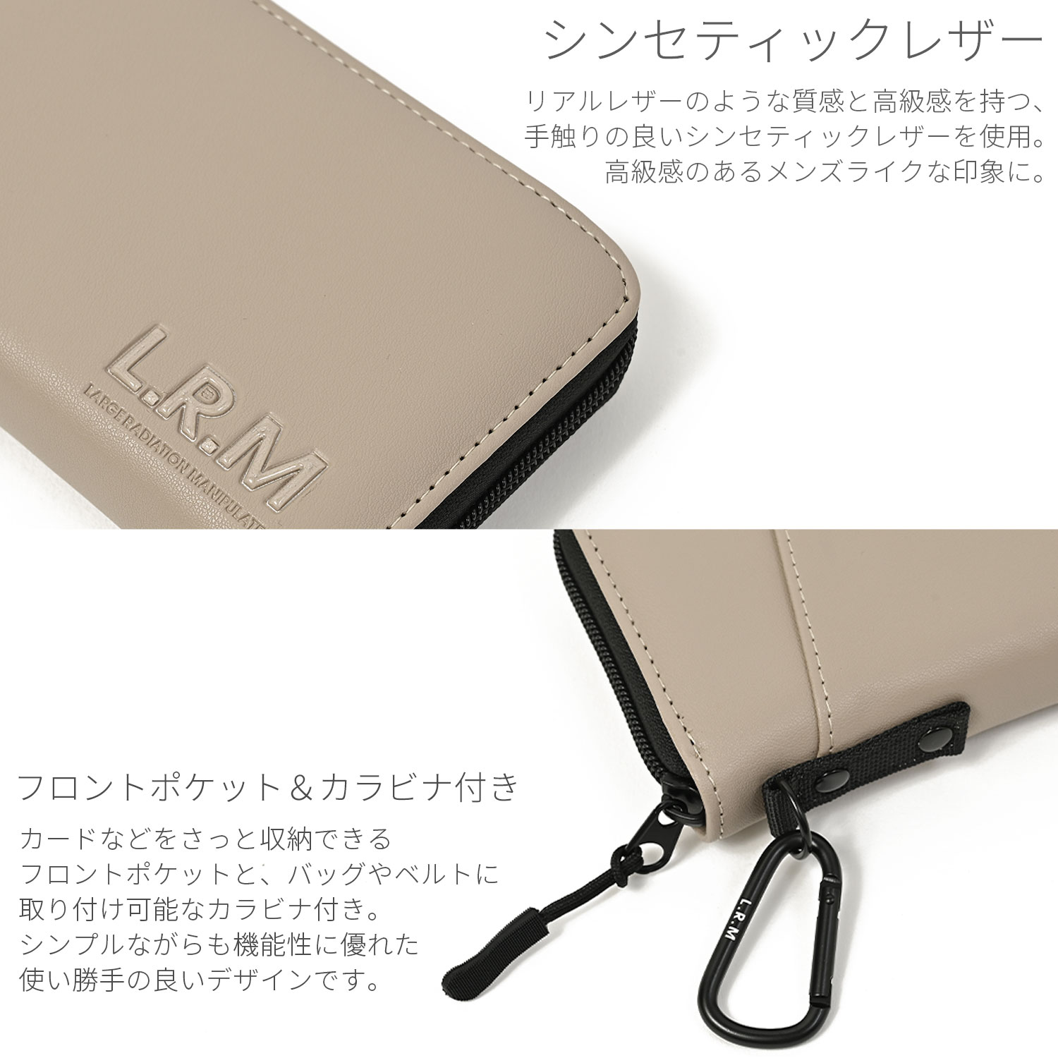 新品未使用長財布チャック付き 受注制作】ラウンドファスナー長財布(KA001b2-9) | 皮革工房凜