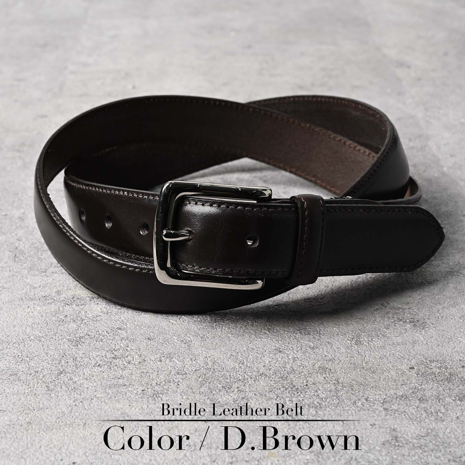 長沢ベルト工業 ブライドルレザー ベルト メンズ 本革 ビジネス