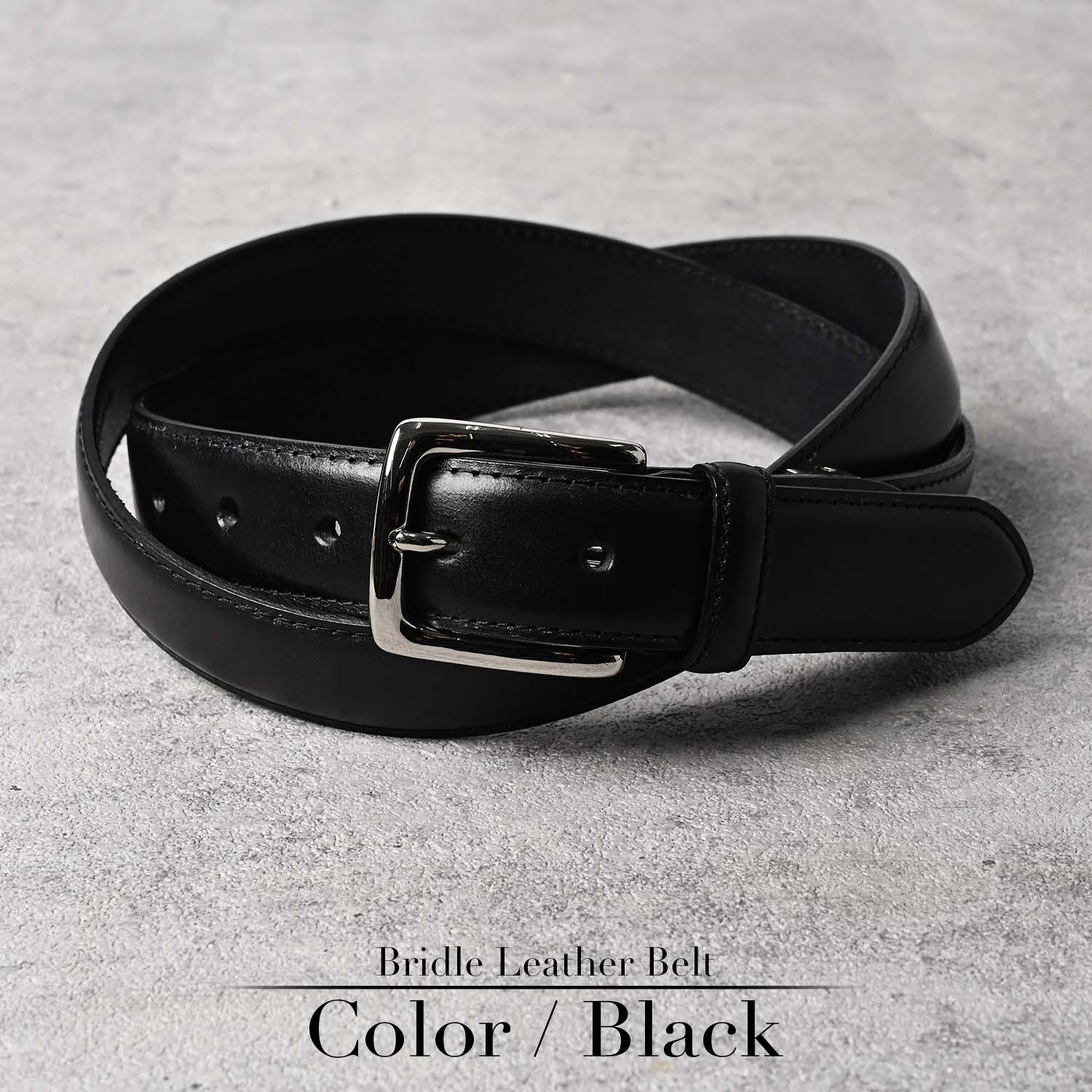 長沢ベルト工業 ブライドルレザー ベルト メンズ 本革 ビジネス