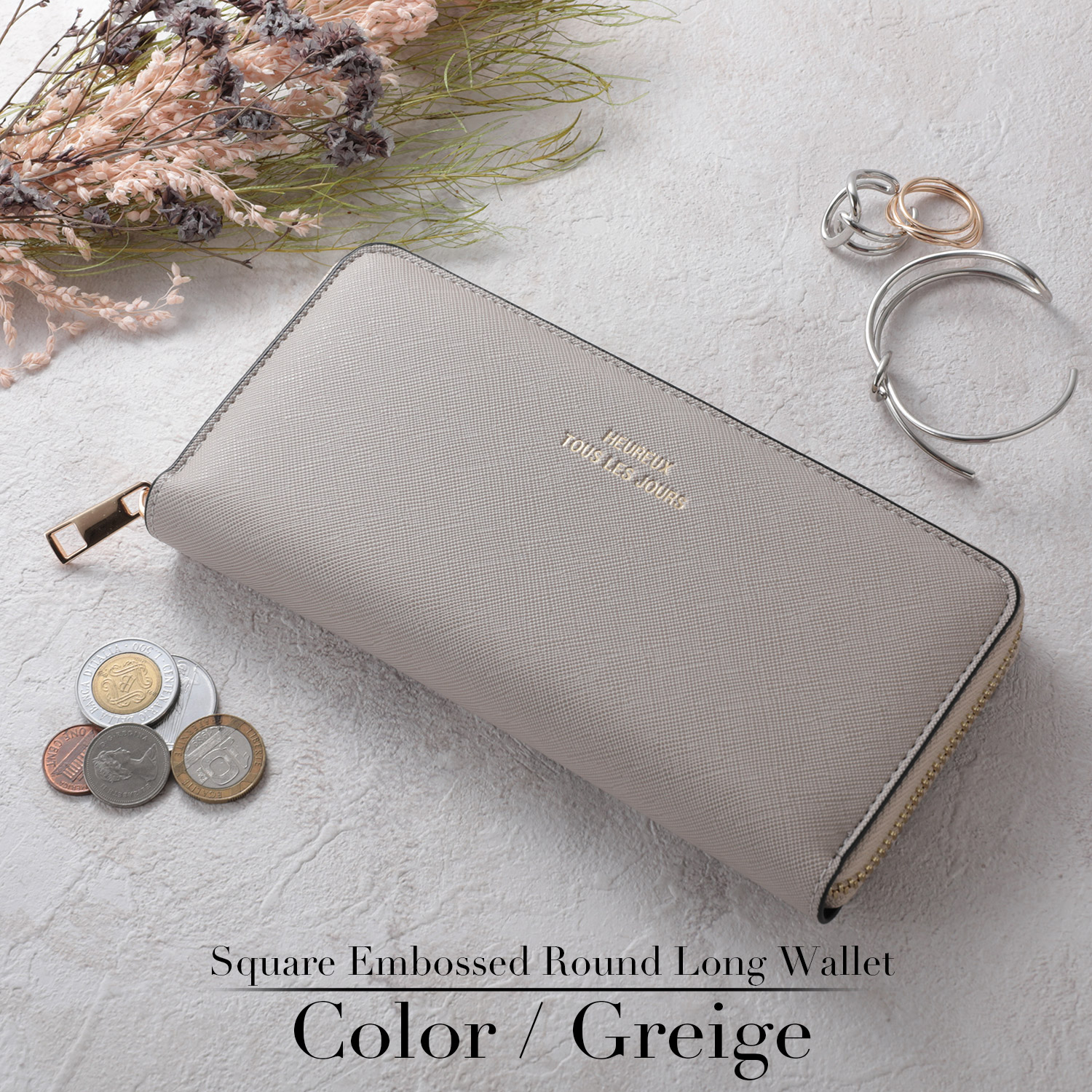 長財布ラウンドファスナー メンズ＆レディース 新品未使用 長財布 レディース ラウンドファスナー 財布 シンセティックレザー 大