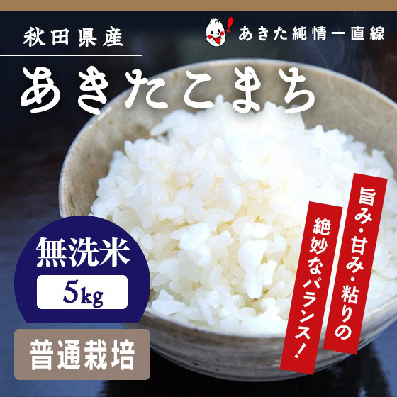 Yahoo! Yahoo!ショッピング(ヤフー ショッピング)【令和5年産】《普通栽培》《無洗米》秋田県産 あきたこまち 5kg 【生産者直送】〈三郎米〉