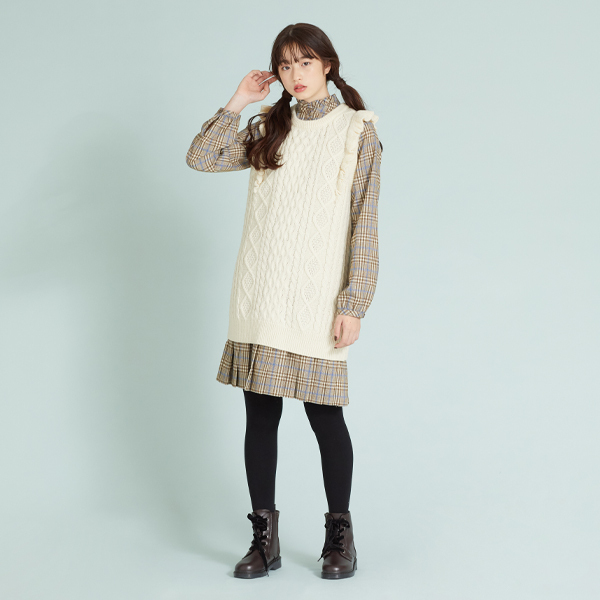ポンポネットジュニア(pom ponette junior)チェックシャツ