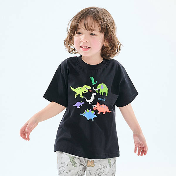 kladskap（クレードスコープ） カラフル恐竜半袖Tシャツ【30％OFF