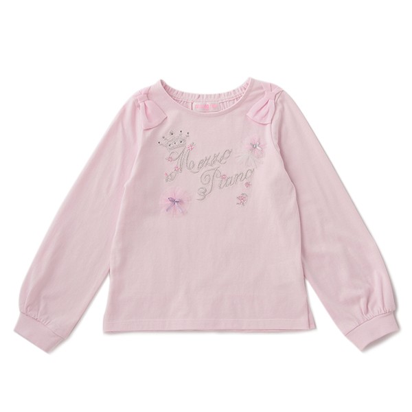 メゾピアノ　Tシャツ　S 楽天市場】メゾピアノジュニア(mezzo piano junior)ロゴ&パールT