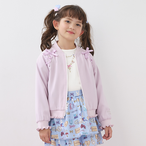 mezzo piano メゾピアノ(mezzo piano)レースアップ ブルゾン【O_50