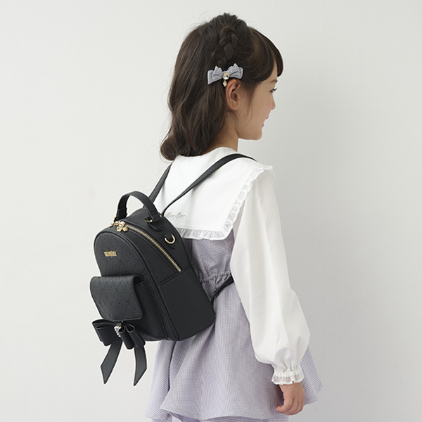 【新品】メゾピアノ　ボストンバッグ　リュック付き セール】リボンポーチつき3WAYボストンバッグ（バックパック