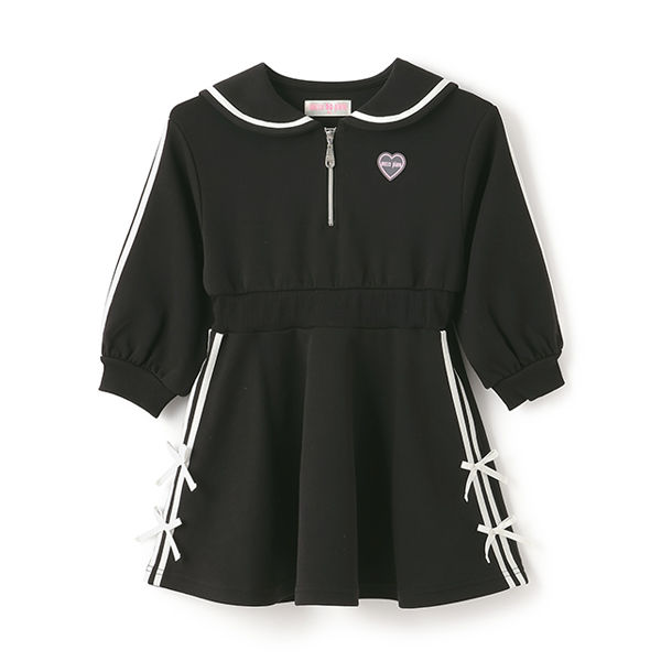 mezzo piano メゾピアノ(mezzo piano)リボンライン セーラーワンピース