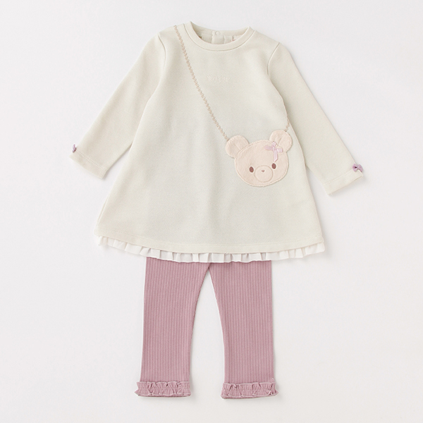 しました メゾピアノ Mezzo 通販 Paypayモール Piano ウサギ クマポシェットミニワンピース レギンスセット