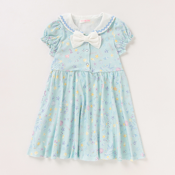 mezzo piano メゾピアノ(mezzo piano)☆ シェル柄カットワンピース