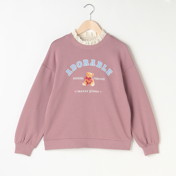 新作入荷 メゾピアノジュニア(mezzo - 通販 - PayPayモール piano junior)フリル衿カレッジトレーナー ナルミヤオンラインPAYPAYモール店 特価低価