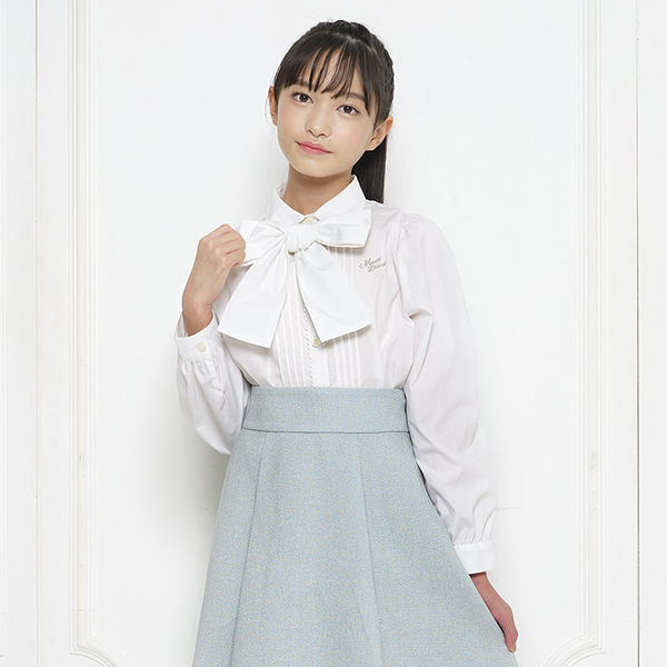 メゾピアノジュニア(mezzo piano junior)リボンタイブラウス : 8124609  