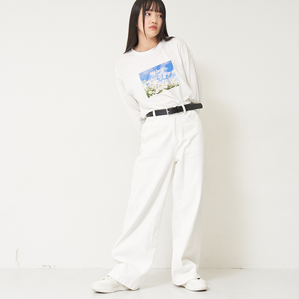 ラブトキシック(Lovetoxic)合皮ベルトつきタックワイドパンツ【T041924】【O_50】【outlet】