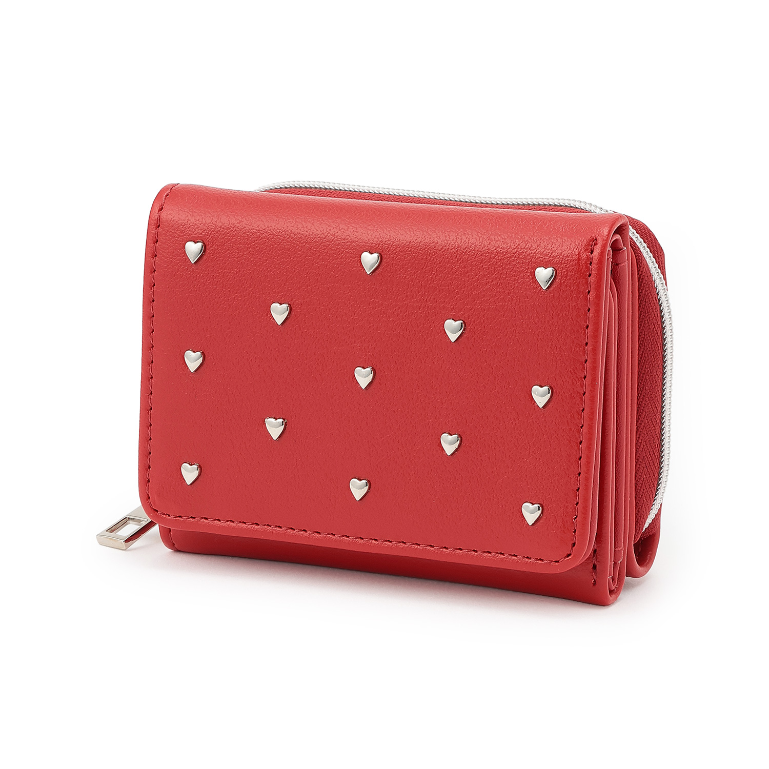 Yellow Heart スタッズ付き財布 HANNI | クリスタルスタースタッズ付き ライトゴールド