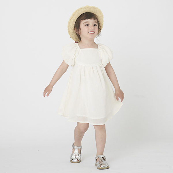 プティマイン(petit main)【AJUGA.リンク】パフ袖ワンピース【S030124  