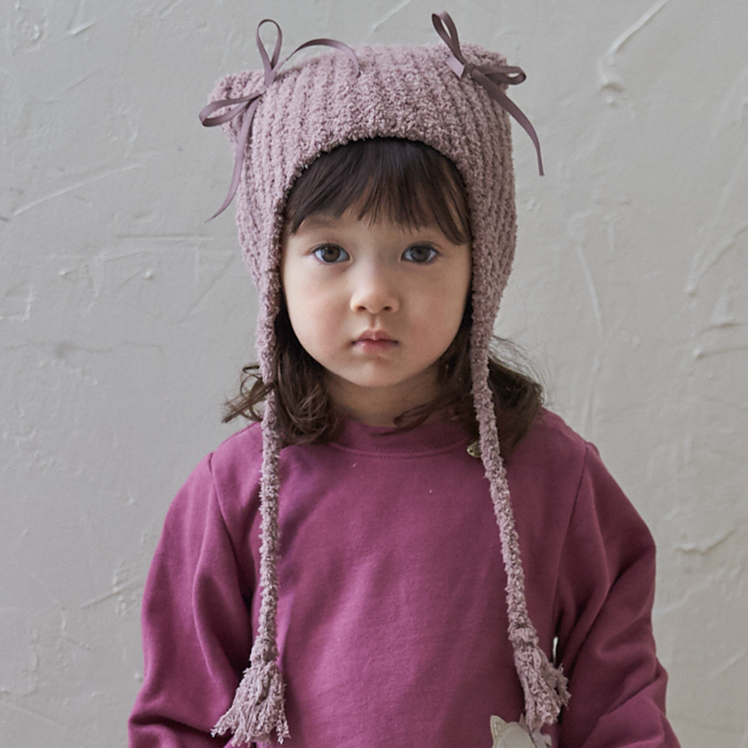 petit main プティマイン(petit main)マシュマロねこ耳ニット帽【40