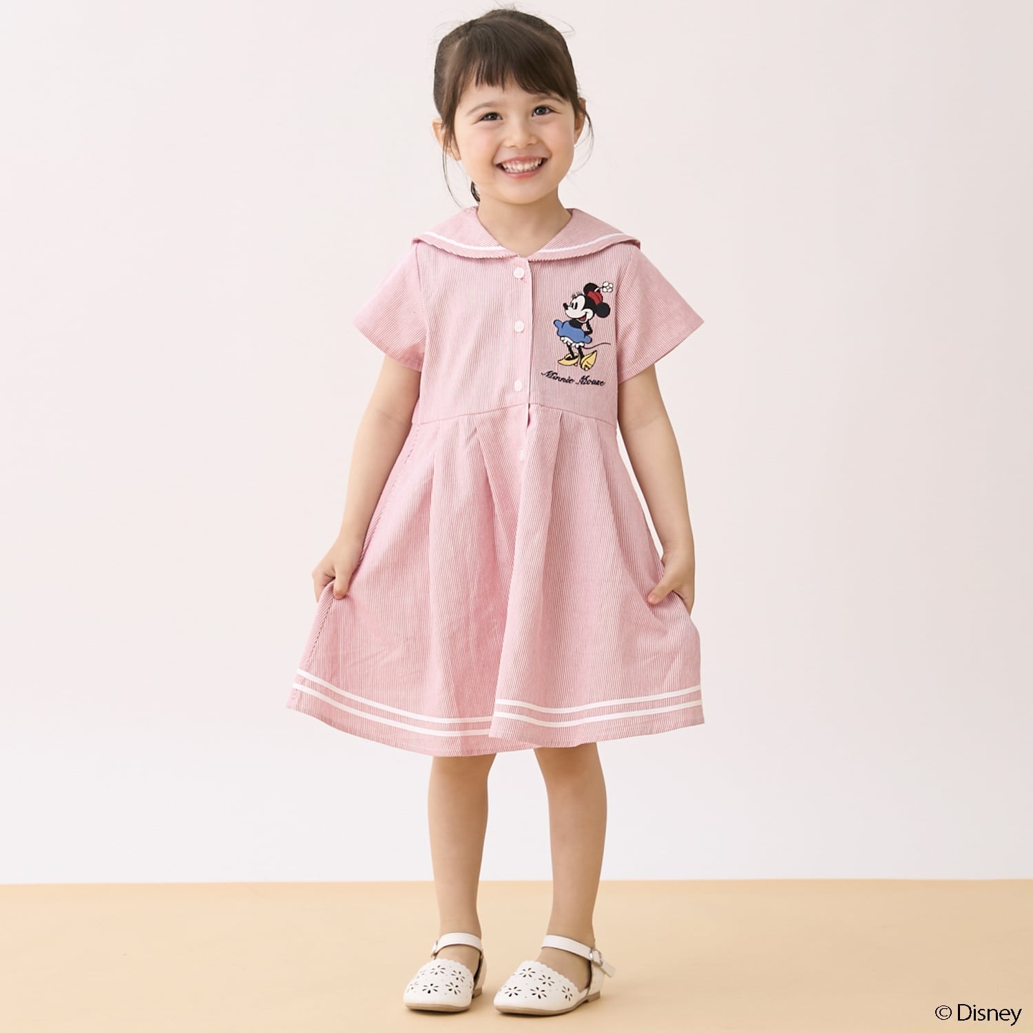 petit main プティマイン 女の子 ワンピース セットアップ スーツ petit main プティマイン(petit main)【Disney】セーラーワンピース