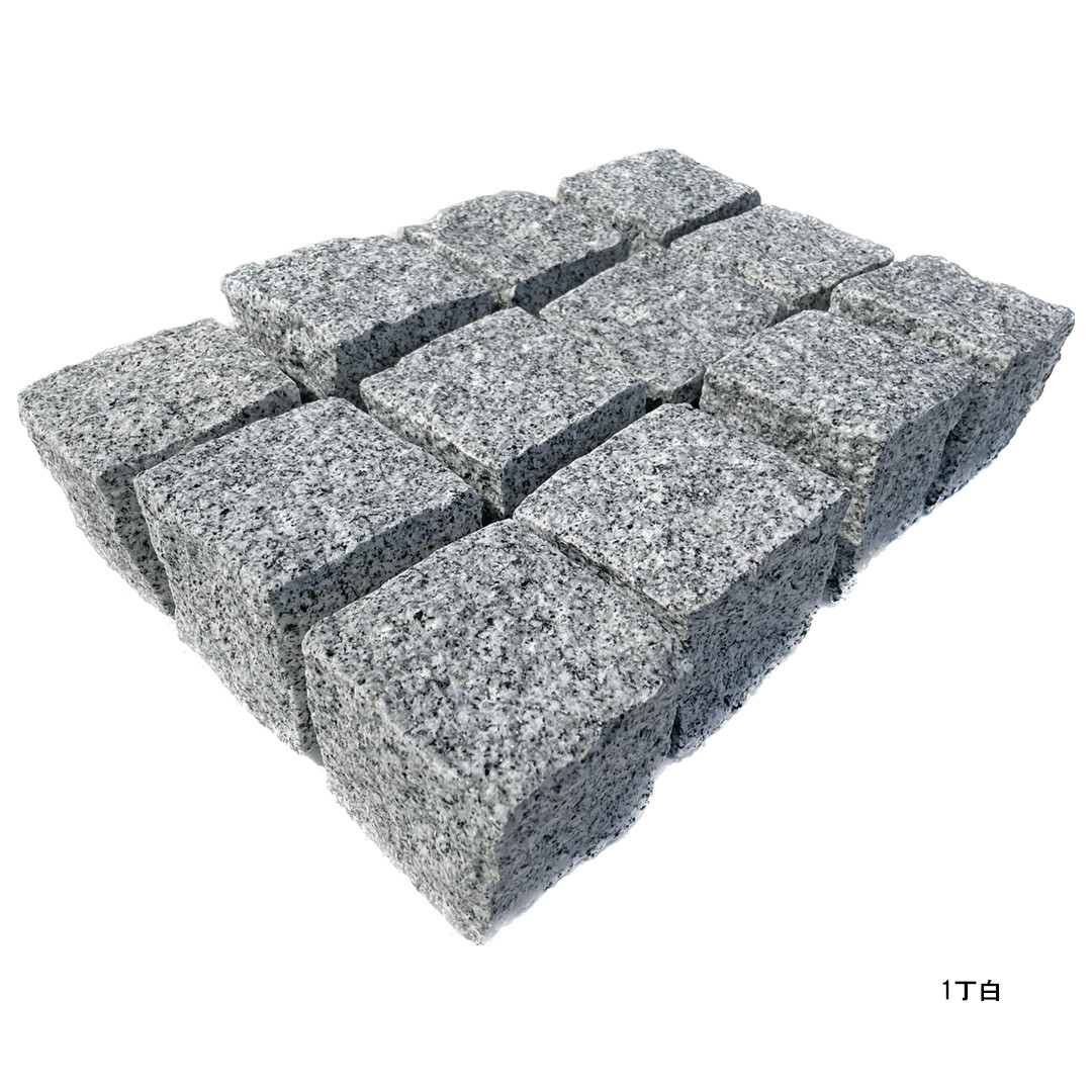 ピンコロ石 1丁 12個セット ベトナム産 サビ ホワイト 選べる2色 90×90