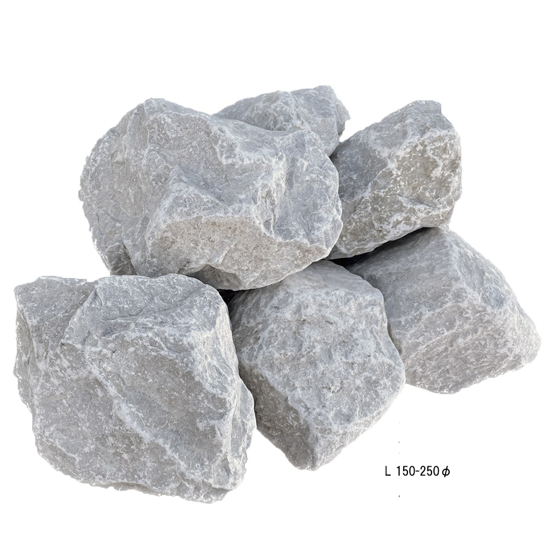 灰色の石 アイボリーロック 100kg （20kg×5袋）庭石 割栗石 栗石 ロックガーデン