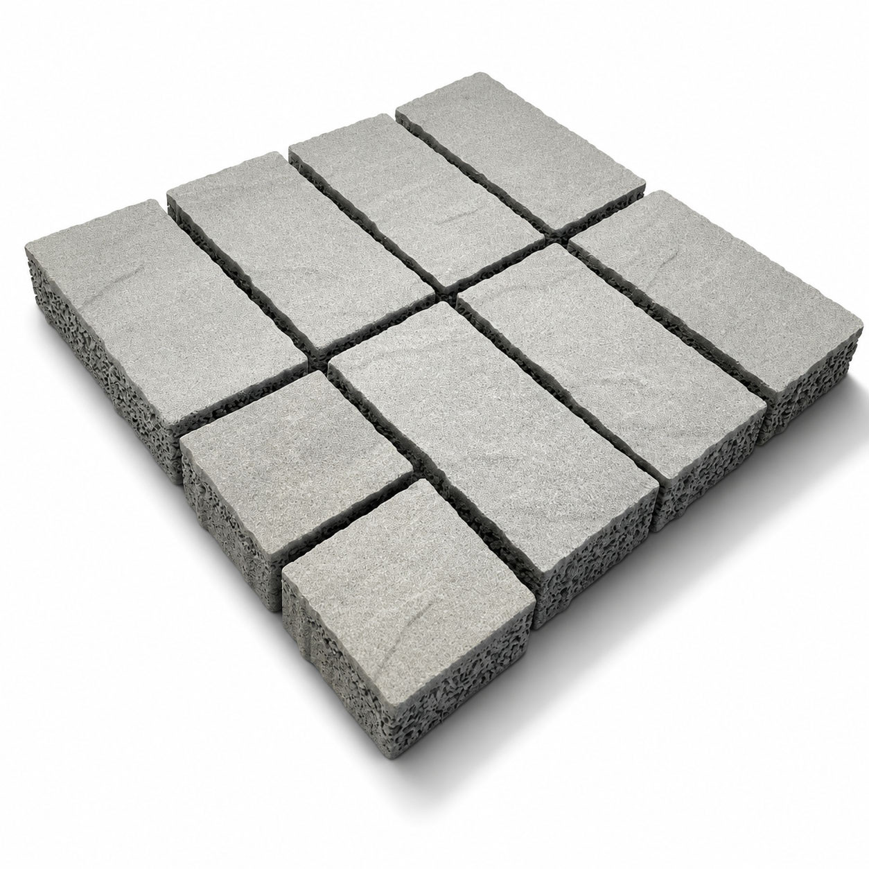 インターロッキング ブロック プラーガブリック 9個セット 透水性 60mm