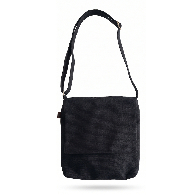 aco's 三河木綿 ショルダーバッグ ブラック系 ハンドメイド 幾何学模様 SASICCO 正規販売店2026 New Arrival ショルダーバッグ三河木綿刺し子