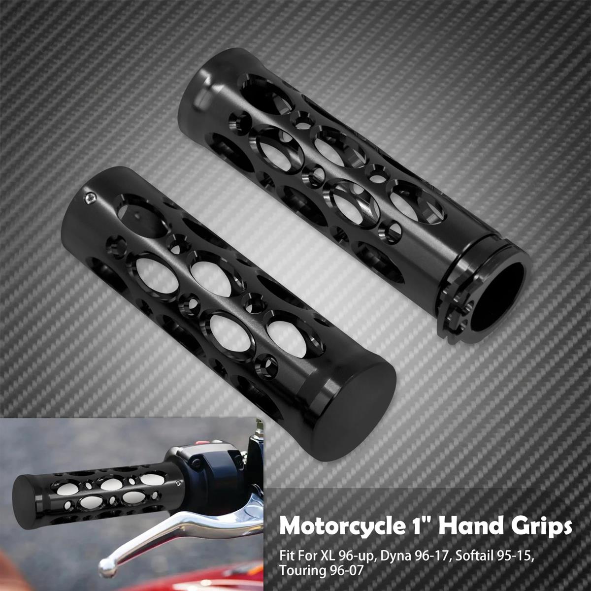並行輸入品 バイク ハンドル 透し彫りアルミ製 バー ハーレー スポーツスターxlツーリングソフトテールブレイクアウトダイナ カスタムパーツ 部品の画像