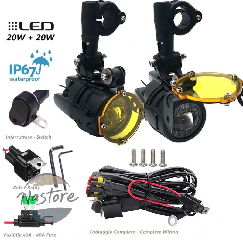 並行輸入品 ホンダ honda バイク universal driving aux lights BMW ドゥカティ カワサキ スズキ front head light waterproof fog lamp カスタムパーツ 部品の画像