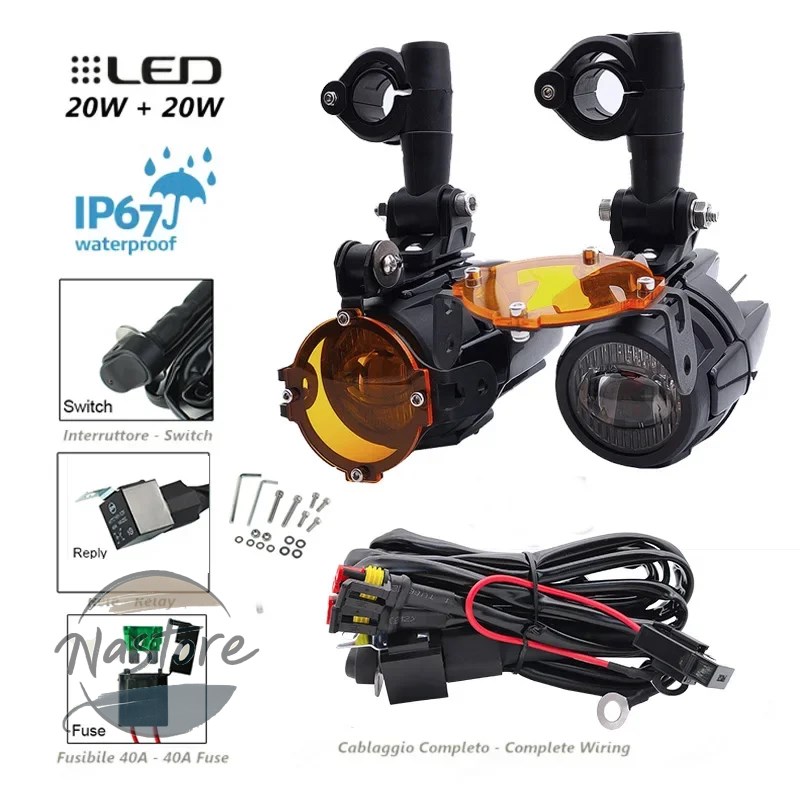 並行輸入品 ホンダ honda バイク universal driving aux lights BMW ドゥカティ カワサキ スズキ front head light waterproof fog lamp カスタムパーツ 部品の画像