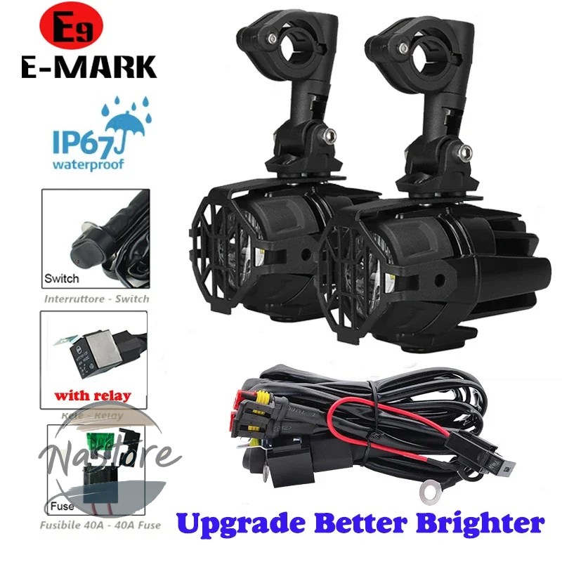 並行輸入品 ホンダ honda バイク universal driving aux lights BMW ドゥカティ カワサキ スズキ front head light waterproof fog lamp カスタムパーツ 部品の画像
