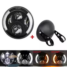 並行輸入品 ホンダ honda バイク ヘッドライト ヘッド ライト ラウンドled 7インチ ネスカフェレーサー 7.5インチ カスタムパーツ 部品 アクセサリー_8